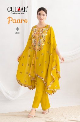 Paaro by Gulzar Freesize Readymade suit Kaftan with Dabka Dori And Sequin Floral Embroidery Premium Chinon Fabric Top And Pant Wholesale product readymade suit catalogs