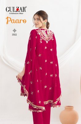Paaro by Gulzar Freesize Readymade suit Kaftan with Dabka Dori And Sequin Floral Embroidery Premium Chinon Fabric Top And Pant Wholesale product readymade suit catalogs