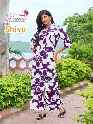 Paavi Shivu 2 Lifestyle Heavy Rayon Print Kurti With Pocket And Pant Set Wholesale kurtis catalogs