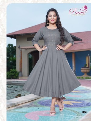 Paavis by kajal plain reyon seroski umbrella kurti catalog at wholesale price kurtis catalogs
