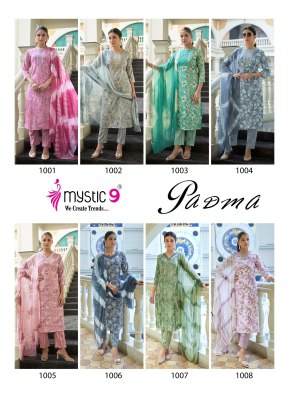Padma Vol 1 by Mystic 9 Premium Quality Foil printed readymade suit collection at amavi expo readymade suit catalogs