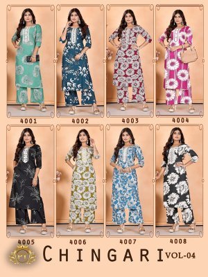 Padmavati Chingari Vol 4 Premium Rayon ODP Print Top And Bottom with Gala Detailing Wholesale kurtis catalogs