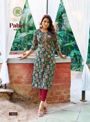 Pahel vol 1 by Passion Tree heavy cotton Printed straight kurti catalogue at affordable price  kurtis catalogs
