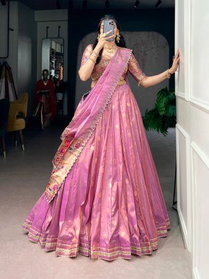 Paithani Collection 2026 Shimmer Zari Weaving Lehenga Choli Set with Pearl Work Dupatta lehenga choli catalogs