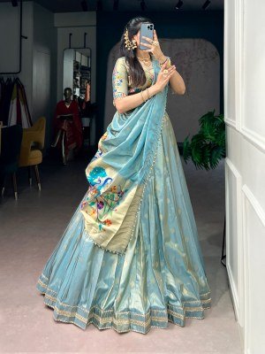 Paithani Collection 2026 Shimmer Zari Weaving Lehenga Choli Set with Pearl Work Dupatta lehenga choli catalogs