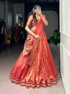 Paithani Collection 2026 Shimmer Zari Weaving Lehenga Choli Set with Pearl Work Dupatta lehenga choli catalogs