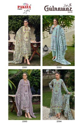 Pakiza Prints Gulnawaz Vol-23 Lawn Cotton Embroidery Dress Material dress material catalogs