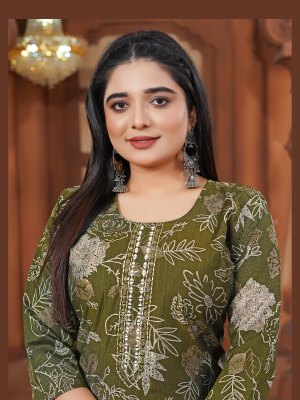 Pallavi vol 1 by Padmavati textile Vertical print manual handwork  kurti pant with dupatta catalogue readymade suit catalogs