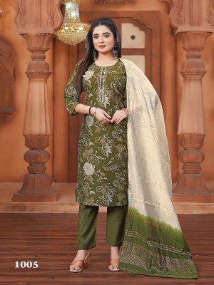 Pallavi vol 1 by Padmavati textile Vertical print manual handwork  kurti pant with dupatta catalogue readymade suit catalogs