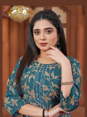 Pallavi vol 1 by Padmavati textile Vertical print manual handwork  kurti pant with dupatta catalogue readymade suit catalogs