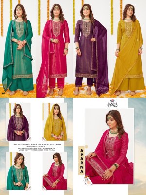 Panch Ratna by Aparna Pure Organza Shimar Silk With Sequence Work unstitched suit material catalogue salwar kameez catalogs