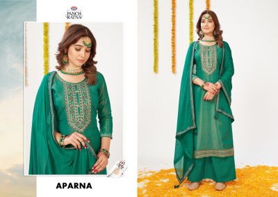 Panch Ratna by Aparna Pure Organza Shimar Silk With Sequence Work unstitched suit material catalogue salwar kameez catalogs