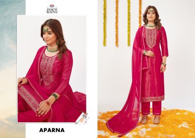 Panch Ratna by Aparna Pure Organza Shimar Silk With Sequence Work unstitched suit material catalogue salwar kameez catalogs