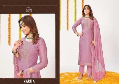 Panch Ratna present Karra Shimar Silk With Heavy Slive Embroidery Work unstitched salwar suit catalogue salwar kameez catalogs