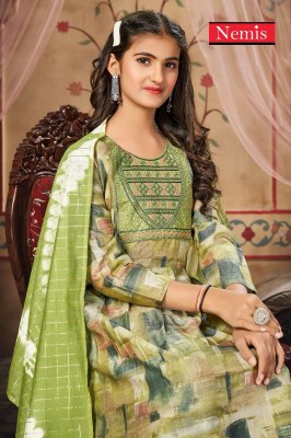 Pari vol 3 by Nemis Capsule Reyon embroidered printed Nayra cut dress material catalogue readymade suit catalogs