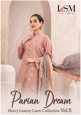Parian Dream Heavy Luxury Lawn Collection Vol 5 unstitched suit catalogue at wholesale rate Amavi