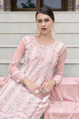 Parian dream by Al fathima faux georgette with embroidered kurti pant and dupatta catalogue at affordable rate readymade suit catalogs