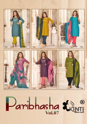 Paribhasha by Kinti fancy heavy rayon straight fancy kurti pant and dupatta catalogue at amaviexpo readymade suit catalogs