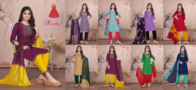 Parisha vol 1 by Nemis Reyon printed embroidered top bottom and dupatta collection readymade suit catalogs