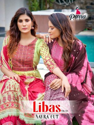 Parra studio new presents libas nayra cut vol 3 kurti with afghani pant with dupatta set catalogue  Amavi
