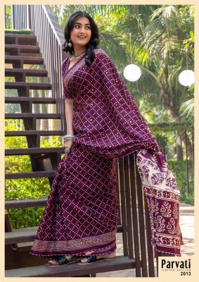 Parvati by Jaipuri Vol 1 mul mul hand block printed saree catalogue at wholesale price sarees catalogs