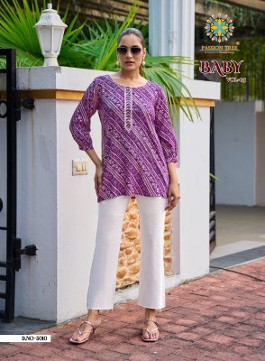 Passion Tree BABY VOL-5 Heavy Rayon Short Tops Foil Print Kurtis kurtis catalogs