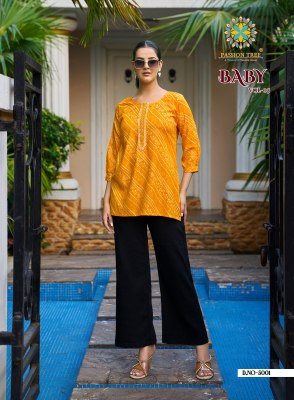 Passion Tree BABY VOL-5 Heavy Rayon Short Tops Foil Print Kurtis kurtis catalogs