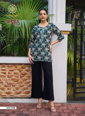 Passion Tree BABY VOL-5 Heavy Rayon Short Tops Foil Print Kurtis kurtis catalogs