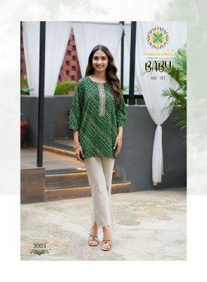 Passion Tree Baby Vol 3 Heavy Rayon Procian Foil Print Short Tops Wholesale kurtis catalogs