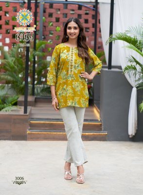 Passion Tree Baby Vol 3 Heavy Rayon Procian Foil Print Short Tops Wholesale kurtis catalogs