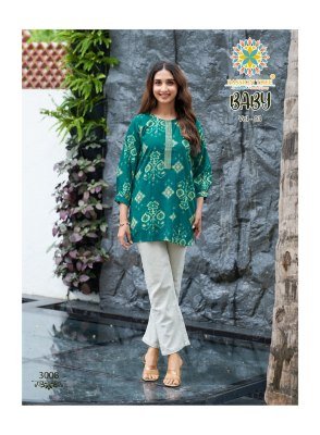 Passion Tree Baby Vol 3 Heavy Rayon Procian Foil Print Short Tops Wholesale kurtis catalogs