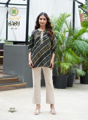 Passion Tree Baby Vol 3 Heavy Rayon Procian Foil Print Short Tops Wholesale kurtis catalogs