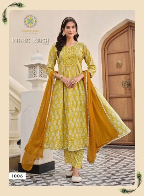 Passion Tree Ethnic Touch Vol 1 Anarkali Kurti Pant Dupatta Set Wholesale Kurti catalogue Surat  kurtis catalogs