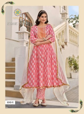 Passion Tree Ethnic Touch Vol 1 Anarkali Kurti Pant Dupatta Set Wholesale Kurti catalogue Surat  kurtis catalogs
