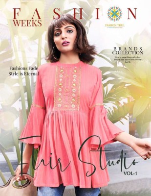 Passion Tree Flair Studio Vol 1 Rayon Tunic short top Kurti catalogue wholesale  