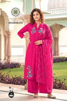 Passion Tree MAHARANI Vol-1 A-Line Kurti Palazzo Dupatta Set Fancy Palazzo suit catalogue
