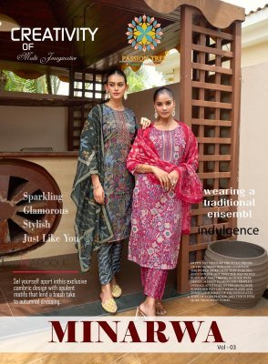 Passion Tree Minarva Vol 3 Chanderi Elegance Capsule Print Embroidered Straight Kurti And Pant Set with Digital Dupatta Wholesale kurtis catalogs