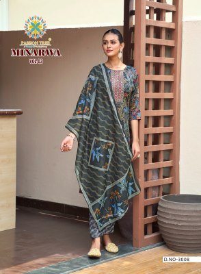 Passion Tree Minarva Vol 3 Chanderi Elegance Capsule Print Embroidered Straight Kurti And Pant Set with Digital Dupatta Wholesale kurtis catalogs