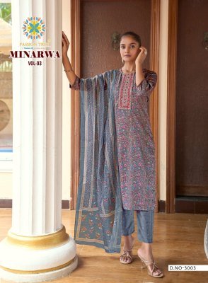 Passion Tree Minarva Vol 3 Straight Kurti And Pant Set with Fancy Embroidery and Designer Dupatta Wholesale kurtis catalogs