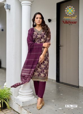 Passion Tree Nikhaar Vol 2 Premium Rayon Procion Print Kurti Set with Fancy Embroidery And Jacquard Dupatta Wholesale kurtis catalogs