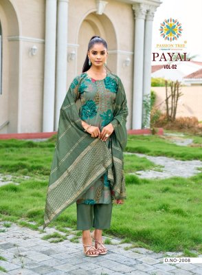 Passion  Tree Payal Vol 2 Straight Kurti Pant And Dupatta Fancy Embroidery Work  Wholesale   kurtis catalogs