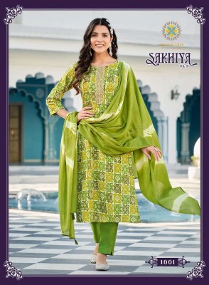 Passion Tree Sakhiya Vol 1 Straight Cut Kurti Pant Dupatta Set Wholesale Kurti catalogue  kurtis catalogs