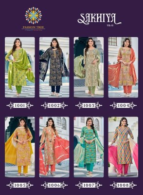 Passion Tree Sakhiya Vol 1 Straight Cut Kurti Pant Dupatta Set Wholesale Kurti catalogue  kurtis catalogs