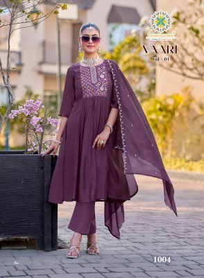 Passion Tree Vaari Vol 1 Mal Chanderi Embroidered Kurti Pant Set with Dupatta  M   5XL  kurti pant with dupatta Catalogs