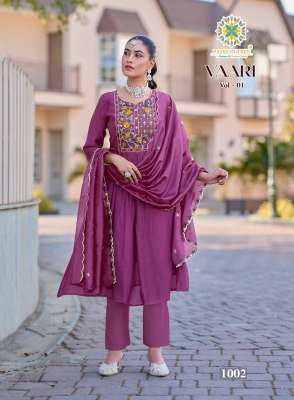 Passion Tree Vaari Vol 1 Mal Chanderi Embroidered Kurti Pant Set with Dupatta  M   5XL  kurti pant with dupatta Catalogs