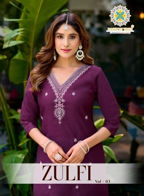 Passion Tree Zulfi Vol. 3  Straight Kurti wholesale catalogs