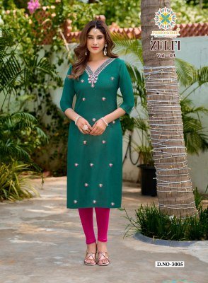 Passion Tree Zulfi Vol. 3  Straight Kurti kurtis catalogs