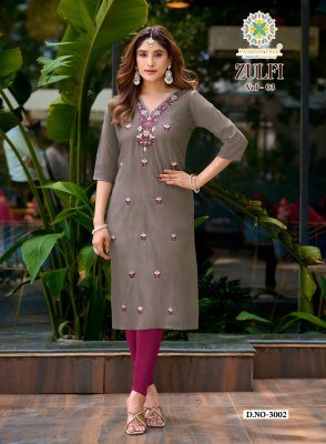 Passion Tree Zulfi Vol. 3  Straight Kurti kurtis catalogs