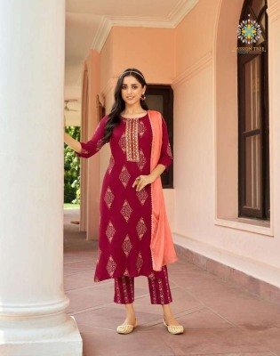Passion Tree presents harvi vol 1 Fancy rayon Embroidery Work Kurti wholesaler price  kurtis catalogs