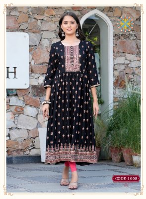 Passion tree by fashion bella vol 1 designer nyra cut kurti gown catalog at wholesale price kurtis catalogs